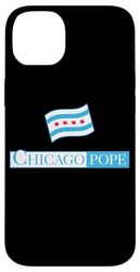 Chicago Papa Leone XIV con Chicago Bandiera Divertente Custodia per iPhone 14 Plus