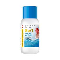 Eveline Cosmetics Nail Therapy Professional 8-in-1 Total Action Nail Polish Remover, Non-Acetone Formula with Vitamins A, E, F & Castor Oil – 150 ML