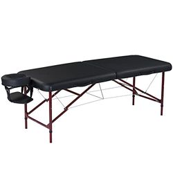 Master Massage Zephyr massagebed behandelingsbed 71cm van lichtgewicht aluminium Ideaal voor mobiele massage voor praktijk apotheek zwart