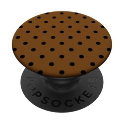 Patrón de lunares marrón y negro, lunares para mujeres y niñas PopSockets PopGrip Adhesivo