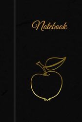 Gold Apple: Lined Notebook Journal - 120 Pages - 6 x 9 inches