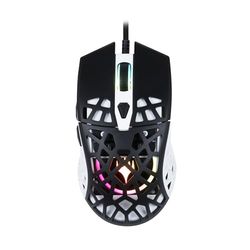 Konix Magic The Gathering Ultra Light Wired Mouse 70g for PC Gaming - 7 DPI Levels - LED Backlight - Black and White