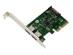 KALEA-INFORMATIQUE Tarjeta controladora PCI Express PCIe a USB 3.1 de 2 Puertos externos con chipset ASM1142 con Rendimiento de 10G