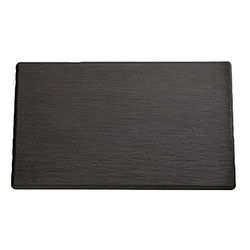 APS GF072 Plateau en mélamine Ardoise, 1/3 GN, Noir