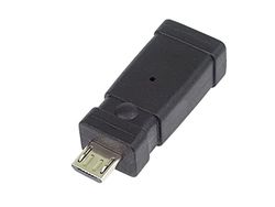 PremiumCord USB-reductie mini USB-aansluiting op micro USB-stekker, 5pin mini USB, voor het aansluiten van Digifoto, MP3, mobiele telefoons, kleur zwart, kur-25