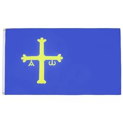 AZ FLAG - Bandera Principado De Asturias - 90x60 cm - Bandera Asturiana 100% Poliéster con Ojales de Metal Integrados - 50g - Colores Vivos Y Resistente A La Decoloración