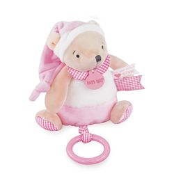 Baby Nat Muziekdoos beer, roze