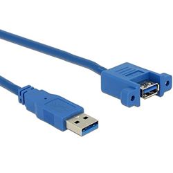 Delock kabel USB 3.0 A hane > USB 3.0 A-uttag för installation 1 m