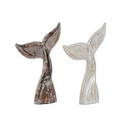 Home ESPRIT Figurka dekoracyjna Śródziemnomorska Śródziemnomorska Biały 25 x 6 x 33 cm (2 sztuki)