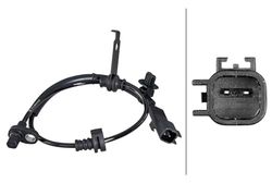 HELLA 6PU 358 218-681 Sensor Wheel Speed 2-Pin Cable 525 mm with Clamp