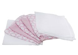 Motherhood Babywashandjes van katoen-mousseline, babywashandjes - (7 stuks), 30x30 cm, Öko-Tex Standard 100, Rosa Classics 2017