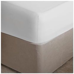 GC GAVENO CAVAILIA Easy Care Percale Extra Deep Fitted, Luxury Soft & Cosy Non Iron Thick Polycotton Bed Sheets, White, Double