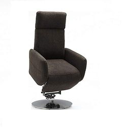 CAVADORE Poltrona per TV Cobra con 2 motori E e ausilio per alzarsi, regolabile elettricamente, con telecomando, funzione relax, fino a 130 kg, S: 71 x 108 x 82 cm, marrone
