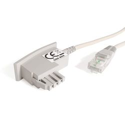 COXBOX 12 m DSL Cable Fritzbox, Speedport, Easybox - TAE Cable RJ45 White - for VDSL ADSL WLAN Router with Galvanised Signature for Effective Protection Against Interference