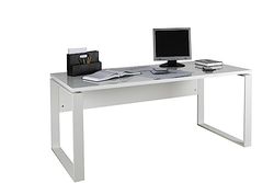Composad | Bureau de la Ligne Disegno, Bureau PC Moderne, (LxHxP) 170 x 74,50 x 80 cm, Couleur Blanc laqué, pour Bureau, étude, fabriqué en Italie