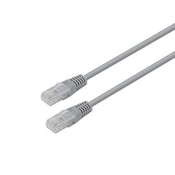 Watio Wave Câble réseau RJ45 LSZH Cat.6 UTP AWG24, gris, 10 m, idéal pour des connexions rapides et sécurisées dans les réseaux de données.
