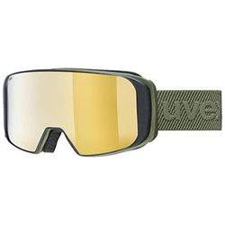 uvex saga TO - skibril voor dames en heren - met verwisselbare brilglazen - tochtvrije ventilatie van het frame - croco matt/gold-LGL clear - one size