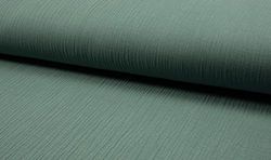 Bambino Double Gauze Muslin Fabric Material New Dusty Green, 1Mtr - 140cm x 100cm