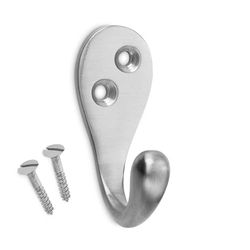 VoltShine Classic Brass Hanger with Satin Nickel Finish, Ideal for Decorations and Organization in Home and Office.