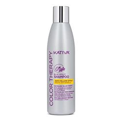 KATIVA COLOR Therapy Blue Violet Shampoo, neutraliserende shampoo voor koele blondtinten, 250 ml