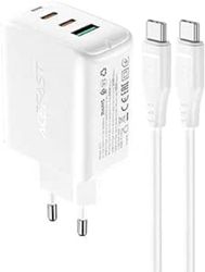 Acefast Wall Charger A13 PD 65W, 2x USB-C + USB (white)