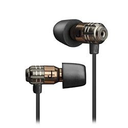 SBS stereo hoofdtelefoon, met draad, metalen afwerking, jackkabel, antwoord-/oproepknop, geheugenschuim oordopjes meegeleverd.