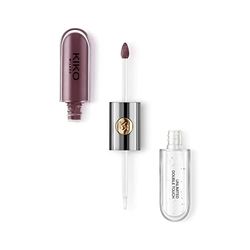 KIKO Milano Unlimited Double Touch 123 | Barra de labios líquida en 2 pasos, acabado luminoso. Hasta 12 horas de duración. Base de color no-transfer