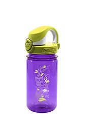 Nalgene Sustain Tritan BPA-vrije Kids On The Fly waterfles gemaakt van materiaal afgeleid van 50% plastic afval (met ISCC gecertificeerde massabalance), lekvrij, duurzaam, BPA-vrij, 12 oz, Hoot