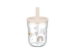 Mepal - Kinderdrinkglas met rietje Mio - Flexibel deksel met insectenbestendig rietje - Geschikt voor alle soorten vloeistoffen - morst niet - 250 ml - Sunshine & Rainbow