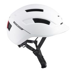 CGM Borgo Casque de vélo Adulte Unisexe, Blanc Mat, M (55-58cm)