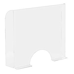Exacompta - réf. 80058D - ExaScreen Barrière de protection contre les éternuements et les postillons - Vitrine Pare-Haleine ou hygiaphone de comptoir (à poser) H95cmxL76cm