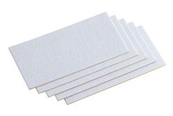 Meister 645436, patins para mover móveis, branco, 100 x 200 mm, pack de 5