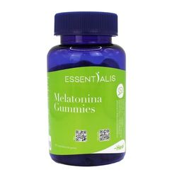Essentialis Melatonina Gummies - Reduce el Tiempo Necesario Para Iniciar el Sueño – La Solución más Simple para Dormir de Forma Natural – Adultos y Niños - 2 meses - 60 gominolas Veganas - Sabor Mora