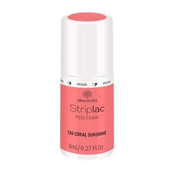 Alessandro Vernis à Ongles UV/LED Striplac Peel/Soak Coral Sunshine, Orange, 8 ml