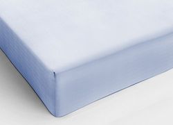 BIANCHERIAWEB Drap Housse 1 Place et demie, protège-Matelas en Coton Flanelle Bleu, Drap 100% fabriqué en Italie, Convient pour lit 120 x 200 cm, Lavable en Machine