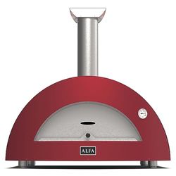 Alfa Forni Barbecue au charbon de la marque modèle moderne 3 Pizze legna Antique Red