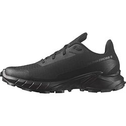 Salomon Alphacross 5 Scarpe da Trail Running da Donna, Grip potente, Comfort a lunga durata, Performance versatili, Black, 38 2/3