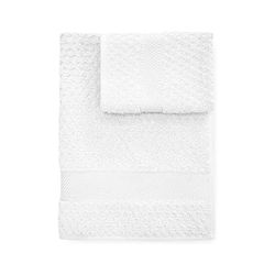 Caleffi - Serviette de Bain 2 Pièces en 100% Coton Eponge – 1 Serviette Toilette 50x100 cm + 1 Serviette Visage 40x60 cm, Douce et Ultra Absorbante - Serviettes Eponge - Lot Serviette