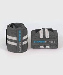 STAMINA FITNESS Elastische polsbandages grijs/wit