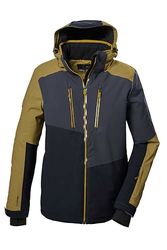 killtec Uomo Giacca da sci/giacca funzionale con cappuccio e paraneve con chiusura a cerniera KSW 70 MN SKI JCKT, blasses oliv, 4XL, 41957-000