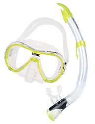 Seac Set Giglio Valve, Snorkelingset met Onderwatermasker en Snorkel met Wateraftapklep voor Volwassenen