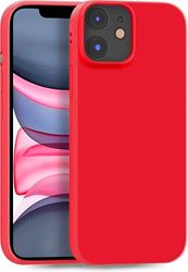 MyGadget siliconen hoes voor Apple iPhone 11 - robuuste beschermhoes TPU-hoes slanke siliconen hoes achterkant ultrakrasbestendige mobiele telefoonhoes mat rood