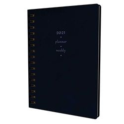 Collins Dante Agenda semainier 2021 Format A5 Bleu marine