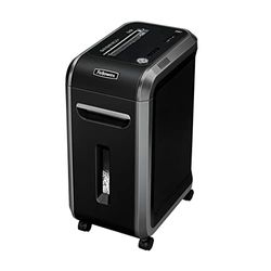 Fellowes 18 Sheet Paper Shredder for Office Use - 100% Jam Proof Cross Cut Shredder - 99Ci Shreds for 30 Minutes - Powershred Office Shredder with Large 34 Litre Pull-Out Bin - DIN Level P4 - Black