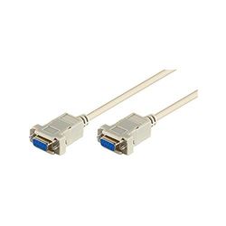 Wentronic Cabo conector (conector D-Sub fêmea de 9 pinos para conector D-Sub fêmea de 9 pinos, 2 m)