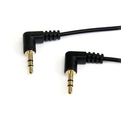 StarTech.com 90 cm slanke 3,5 mm rechtshoekige stereo audiokabel M/M (MU3MMS2RA)