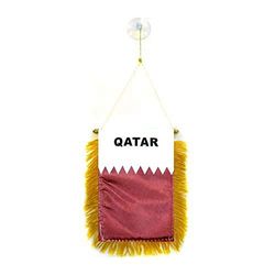 AZ FLAG Gagliardetto Qatar 15x10cm con Ventosa - BANDIERINA per Auto QATARIOTA 10 x 15 cm