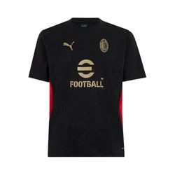 AC Milan Maglia Training Camiseta de competición de Entrenamiento, Temporada 2024/25, tecnología dryCell, Ajuste Regular, Black For All Time Red, M Unisex Adulto