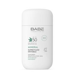 Laboratorios Babé - SUPER FLUID MINERAL SPF 50 | Protezione solare minerale ad ampio spettro | Ideale per pelli sensibili e atopiche | Protezione avanzata contro UVA e UVB | Consistenza leggera