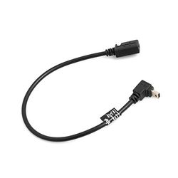SYSTEM-S Mini cabo USB 90 ° graus de ângulo de velocidade com ângulo de mini USB fêmea adaptador cabo de dados cabo de carregamento 27 cm